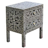 MOTHER OF PEARL NOIR BEDSIDE TABLE BEDSIDE Philbee Interiors 