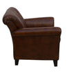 STUDDED LEATHER ARM CHAIR Philbee Interiors 