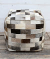 COWHIDE SQUARE PATCH OTTOMAN Philbee Interiors 