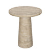 LOGAN CEMENT ROUND SIDE TABLE SIDE TABLE Philbee Interiors 
