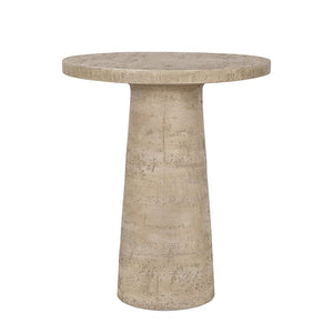 LOGAN CEMENT ROUND SIDE TABLE SIDE TABLE Philbee Interiors 