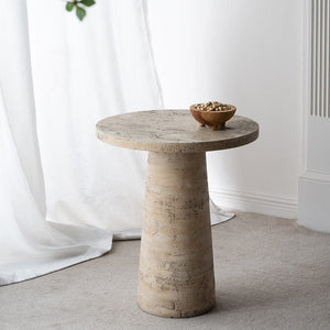 LOGAN CEMENT ROUND SIDE TABLE SIDE TABLE Philbee Interiors 