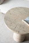 LOGAN CEMENT ROUND SIDE TABLE SIDE TABLE Philbee Interiors 