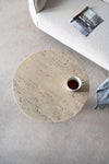 LOGAN CEMENT ROUND SIDE TABLE SIDE TABLE Philbee Interiors 