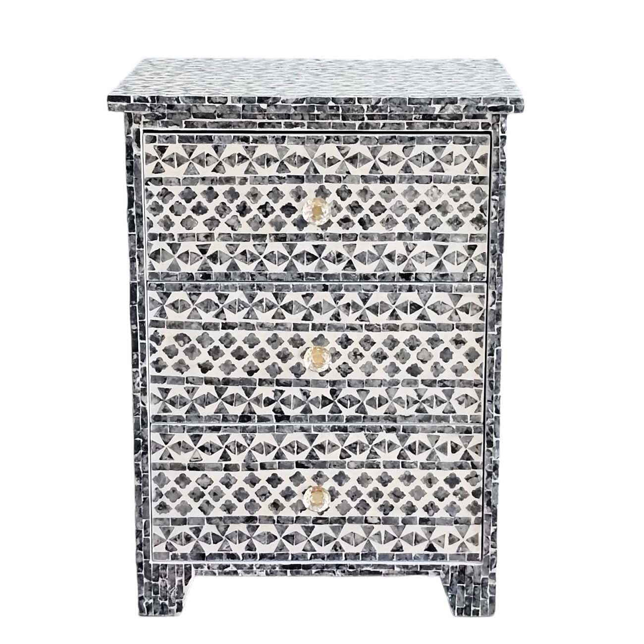 SANTA FE SIDE SHELL INLAY SIDE TABLE Cabinets & Storage Philbee Interiors 