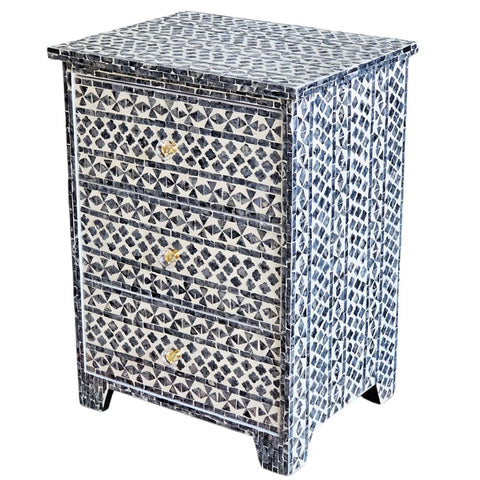 SANTA FE SIDE SHELL INLAY SIDE TABLE Cabinets & Storage Philbee Interiors 
