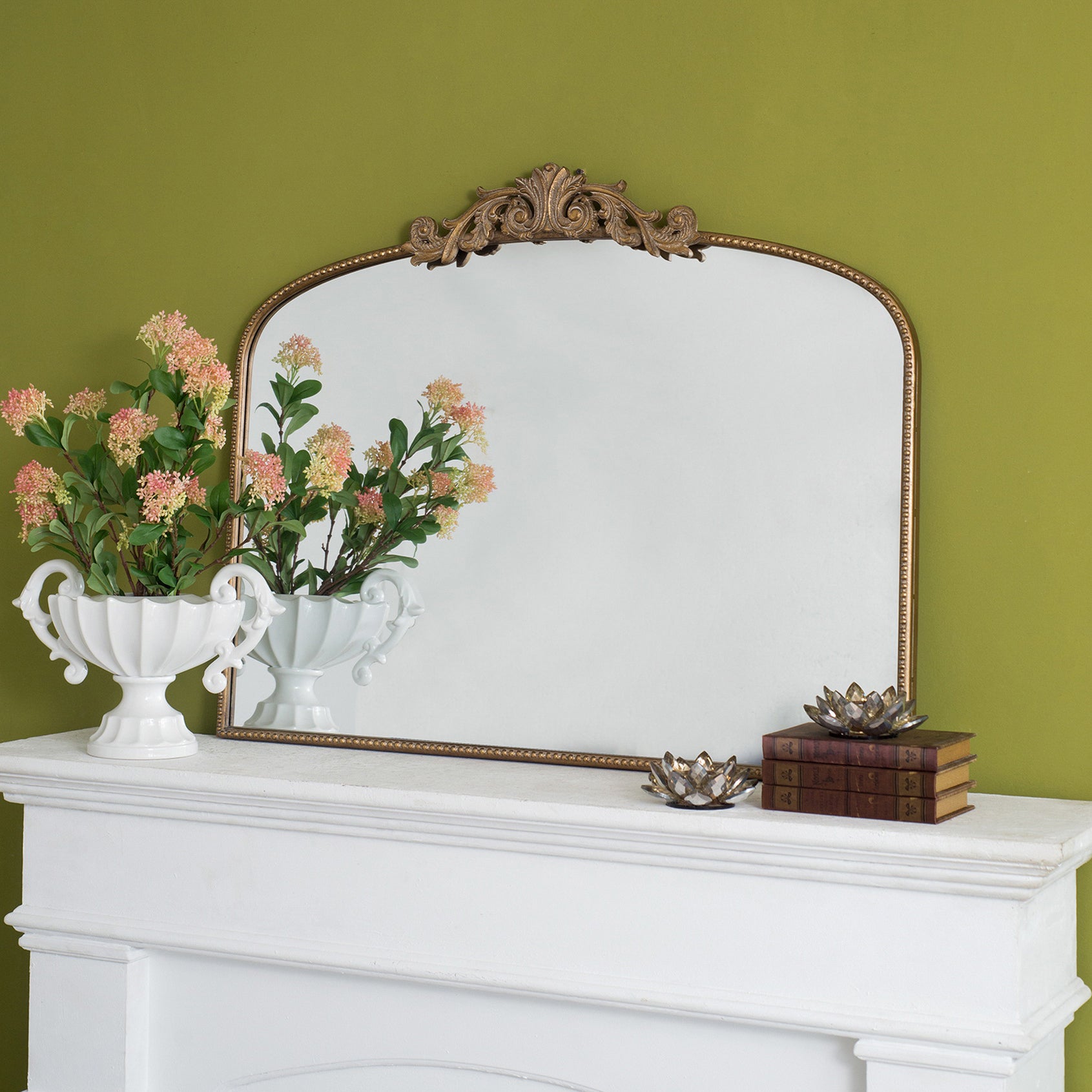 ANTIQUE LAUREL ARCH MIRROR