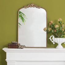 GOLD ORNATE METALLIC WALL MIRROR MIRROR Philbee Interiors 