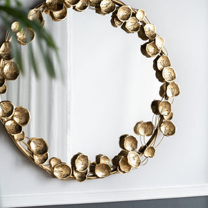GOLD LEAF DESIGNER WALL MIRROR Decor Philbee Interiors 