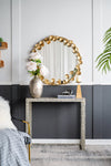 GOLD LEAF DESIGNER WALL MIRROR Decor Philbee Interiors 