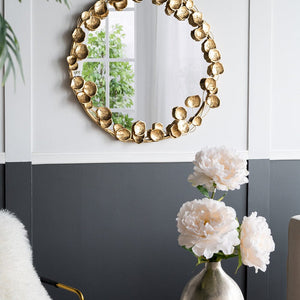 GOLD LEAF DESIGNER WALL MIRROR Decor Philbee Interiors 