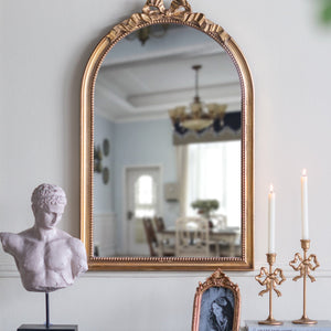 ZURICH ARCHED GOLD BOW MIRROR MIRROR Philbee Interiors 