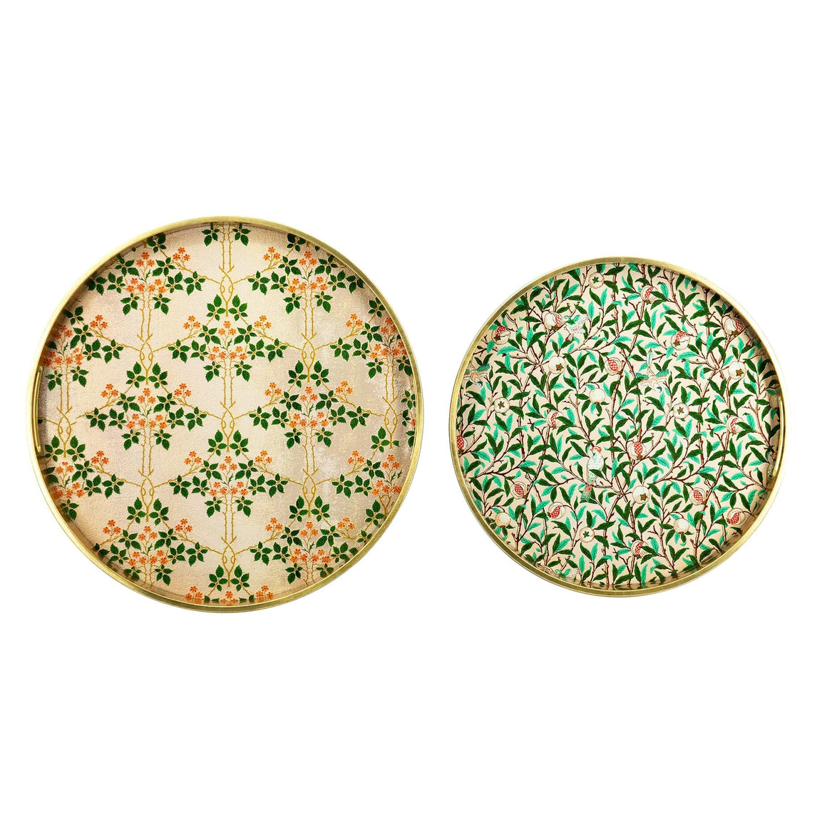 SET/2 ROUND DECORATIVE TRAYS Decorative Trays Philbee Interiors 