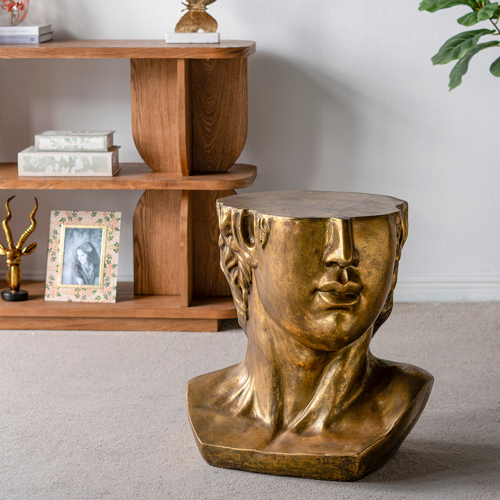 GOLDEN BUST ACCENT TABLE