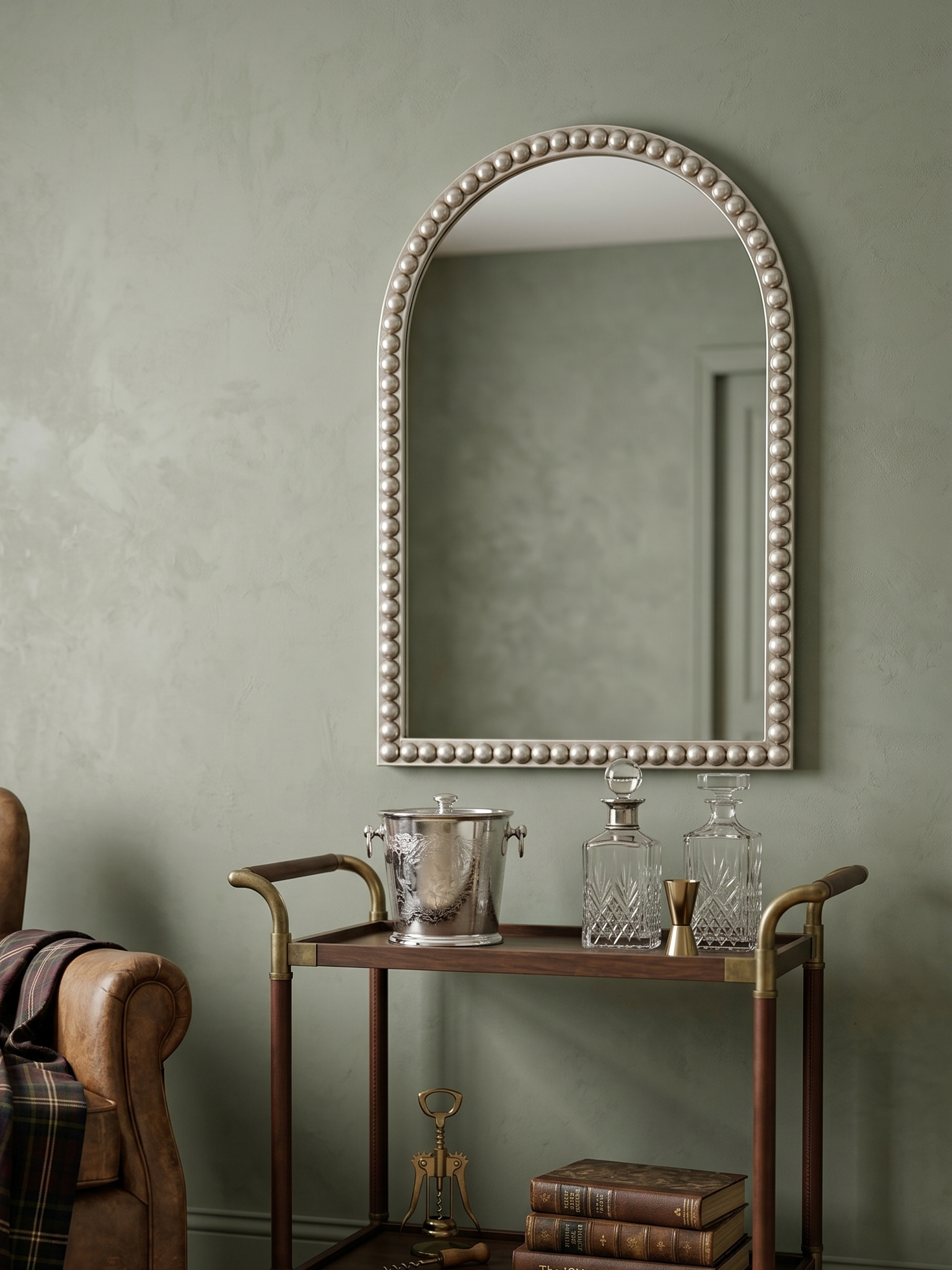LUNA BEADED ARCH MIRROR