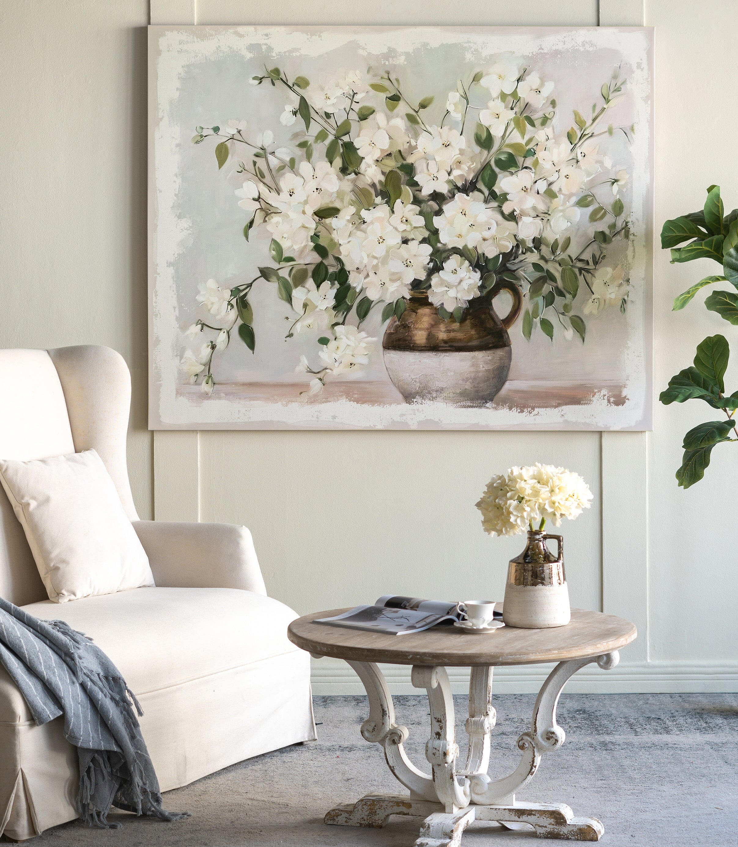 FLORAL CANVAS WALL ART WALL ART Philbee Interiors 