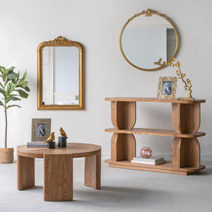 GEROGIAN GOLD ROUND MIRROR MIRROR Philbee Interiors 