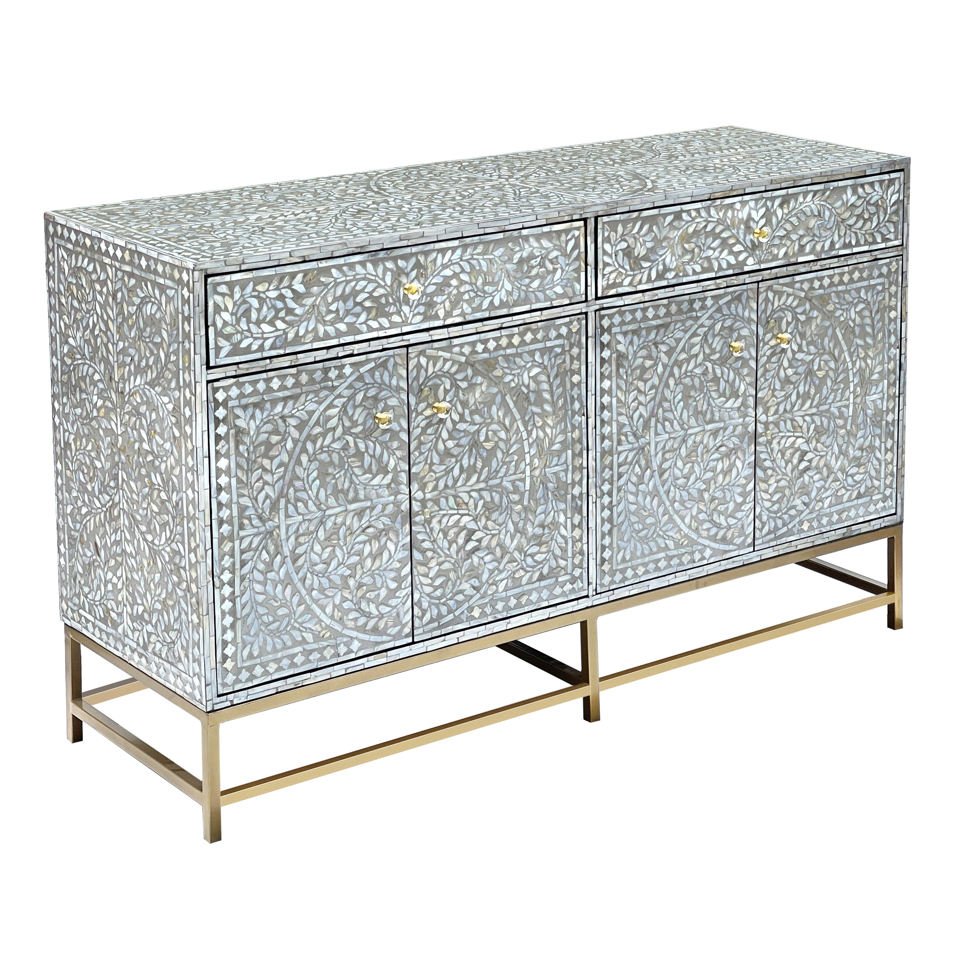 MOTHER OF PEARL HAND MADE SWISH SIDEBOARD Furniture Philbee Interiors 