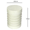 LOLA CEMENT SIDE TABLE SIDE TABLE Philbee Interiors 