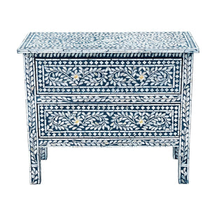 MOTHER OF PEARL HAND MADE SWIRL CHEST DRAWS BLUE HUE Cabinets & Storage Philbee Interiors 