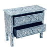 MOTHER OF PEARL HAND MADE SWIRL CHEST DRAWS BLUE HUE Cabinets & Storage Philbee Interiors 