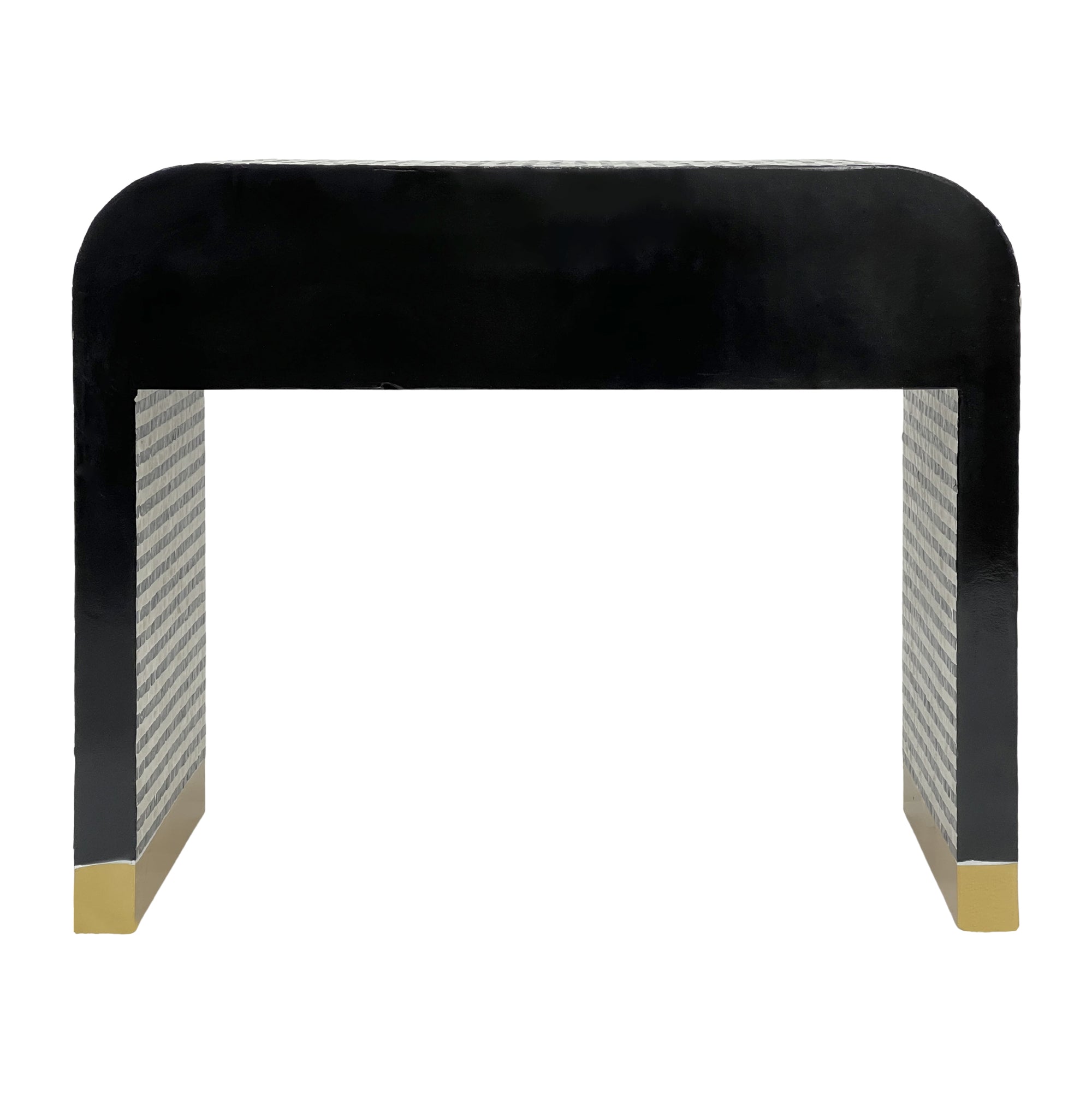 PEARL WAVE STRIPPED MOTHER OF PEARL HAND INLAY CONSOLE