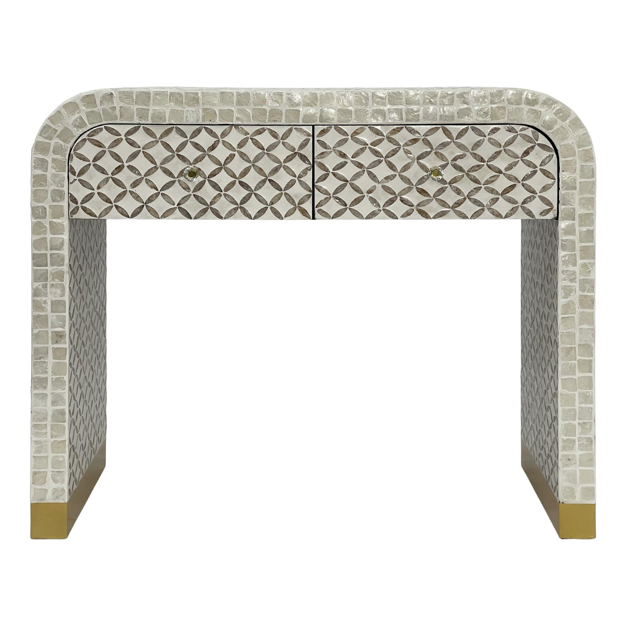 LUNA MOTHER OF PEARL HAND INLAY CONSOLE