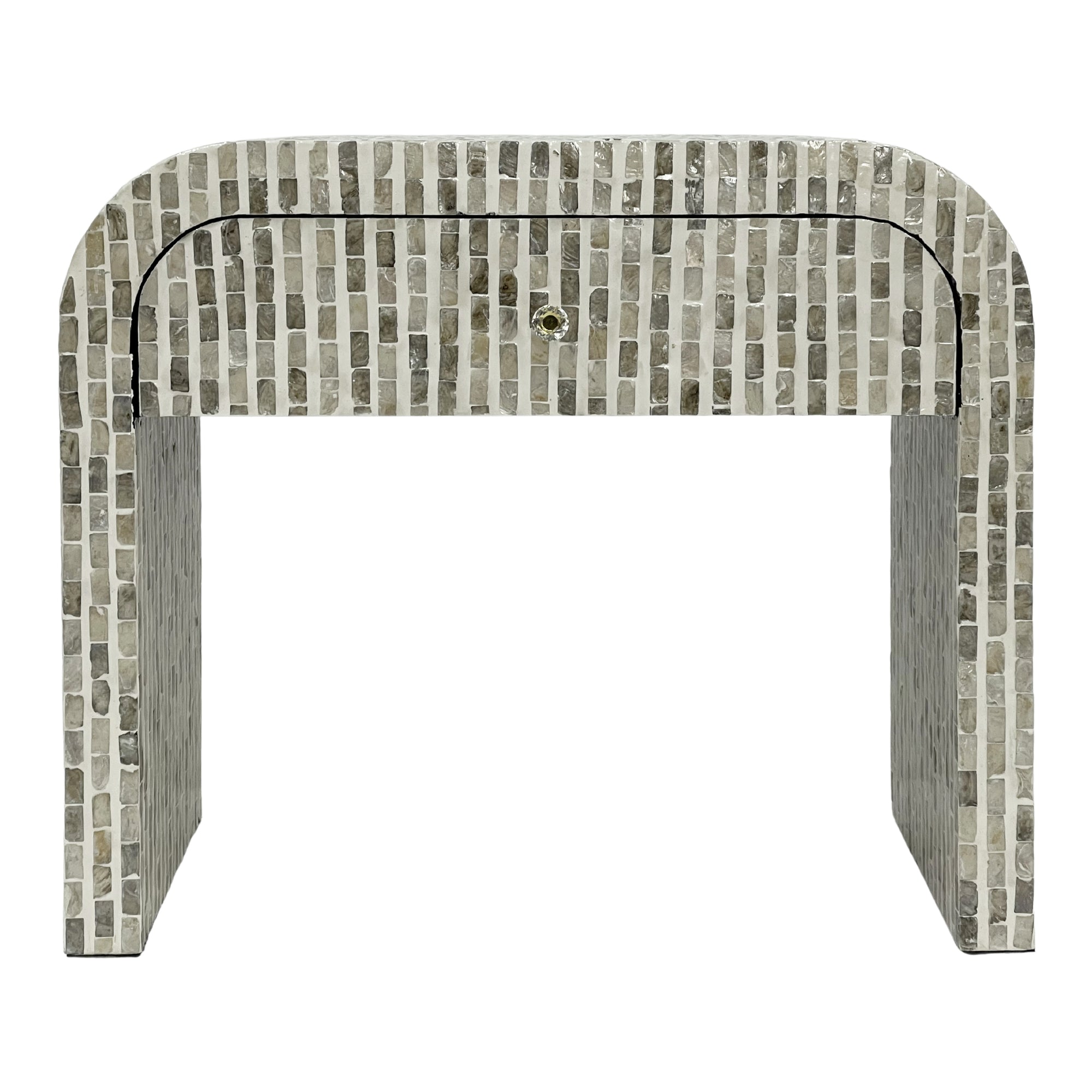 CONTOUR MOSAIC HAND INLAY MOTHER OF PEARL BEDSIDE