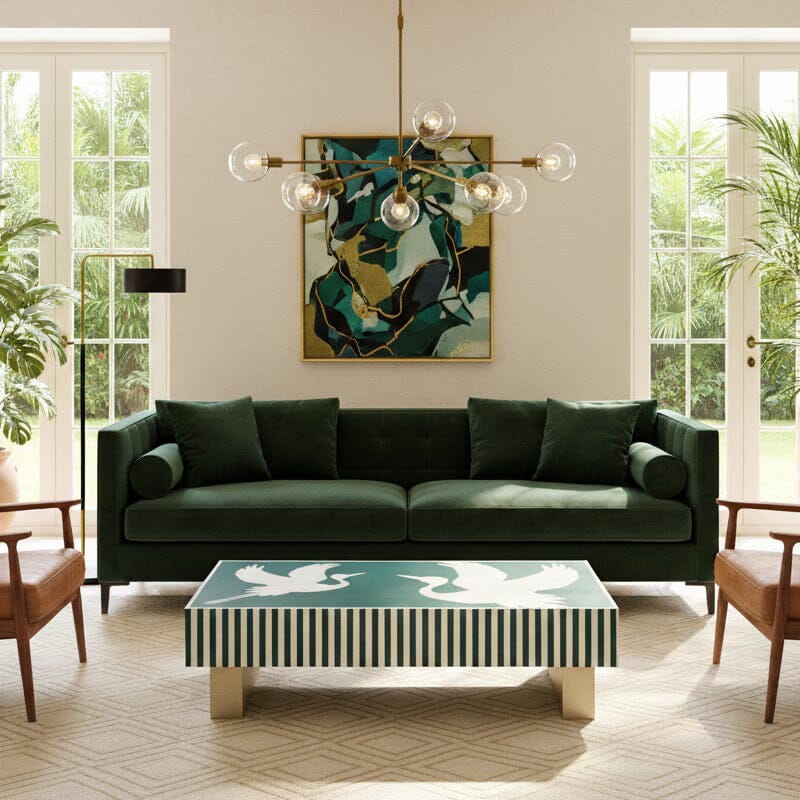 Mother of Pearl hand Inlay Coffee Table – Luxe Artisan Design Coffee table Philbee Interiors 