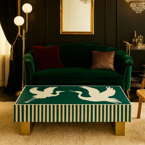 Mother of Pearl hand Inlay Coffee Table – Luxe Artisan Design Coffee table Philbee Interiors 