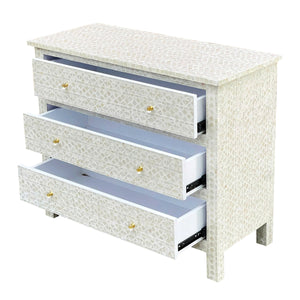 MOTHER OF PEARL HAND MADE MONOCHROME CHEST OF DRAWS Cabinets & Storage Philbee Interiors 