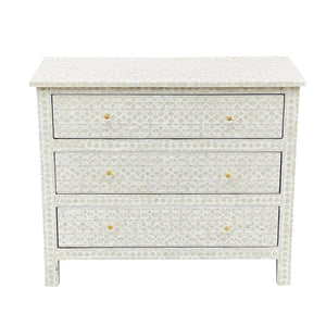 MOTHER OF PEARL HAND MADE MONOCHROME CHEST OF DRAWS Cabinets & Storage Philbee Interiors 