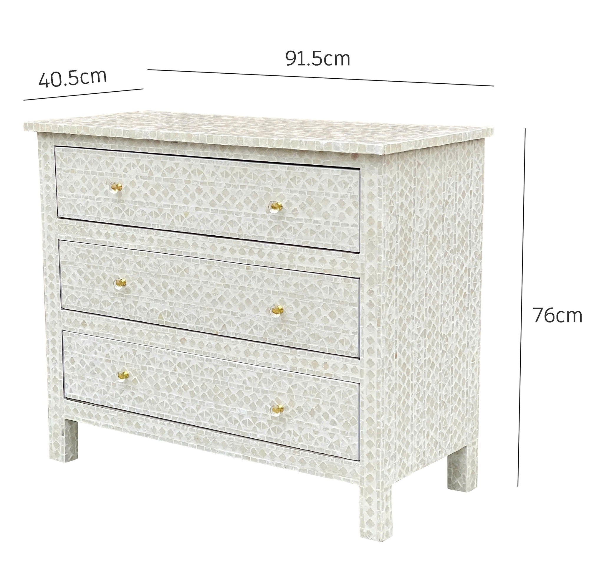 MOTHER OF PEARL HAND MADE MONOCHROME CHEST OF DRAWS Cabinets & Storage Philbee Interiors 