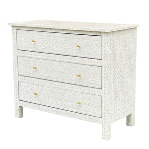 MOTHER OF PEARL HAND MADE MONOCHROME CHEST OF DRAWS Cabinets & Storage Philbee Interiors 