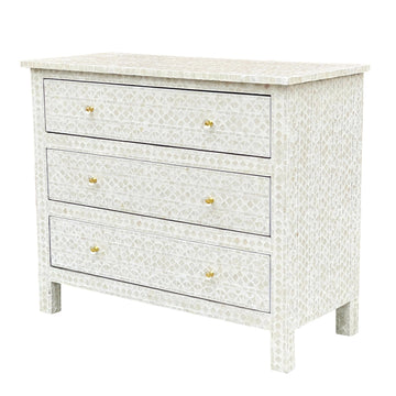 MOTHER OF PEARL HAND MADE MONOCHROME CHEST OF DRAWS Cabinets & Storage Philbee Interiors 