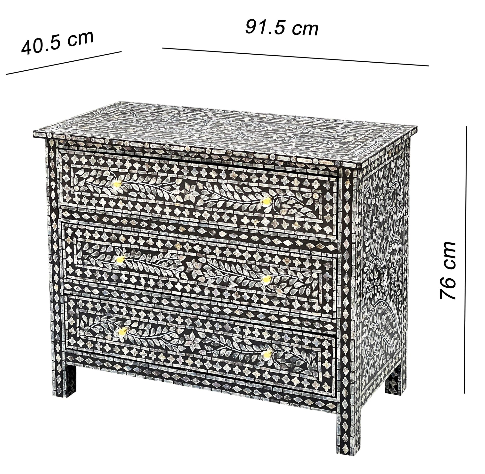 MOTHER OF PEARL MONOCHROME CHEST OF DRAWS Coffee table Philbee Interiors 