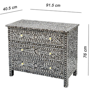 MOTHER OF PEARL MONOCHROME CHEST OF DRAWS Coffee table Philbee Interiors 