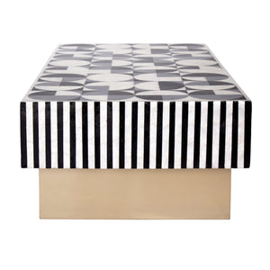 MOTHER OF PEARL HAND INLAY PRISM COFFEE TABLE Coffee table Philbee Interiors 