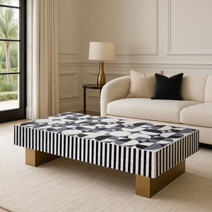 MOTHER OF PEARL HAND INLAY PRISM COFFEE TABLE Coffee table Philbee Interiors 