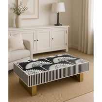 MOTHER OF PEARL HAND INLAY FAN COFFEE TABLE Coffee table Philbee Interiors 