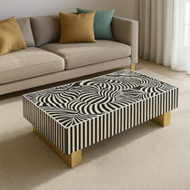 MOTHER OF PEARL HAND INLAY VORTEX NOIR COFFEE TABLE Coffee Tables Philbee Interiors 