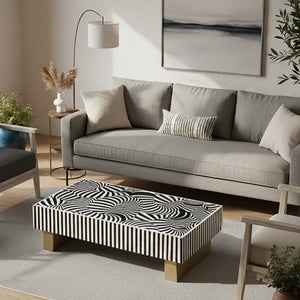 MOTHER OF PEARL HAND INLAY VORTEX NOIR COFFEE TABLE Coffee Tables Philbee Interiors 