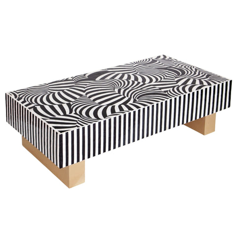 MOTHER OF PEARL HAND INLAY VORTEX NOIR COFFEE TABLE Coffee Tables Philbee Interiors 