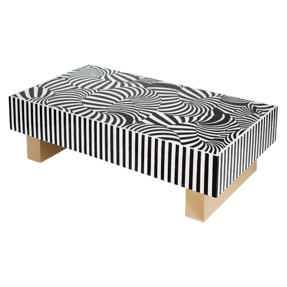 MOTHER OF PEARL HAND INLAY VORTEX NOIR COFFEE TABLE Coffee Tables Philbee Interiors 