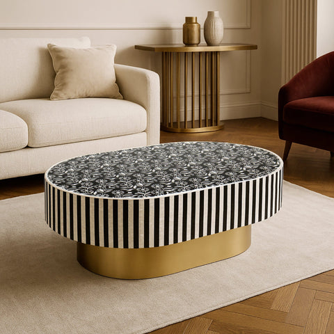 MOTHER OF PEARL HAND INLAY FLORENCE HALO COFFEE TABLE Coffee Tables Philbee Interiors 