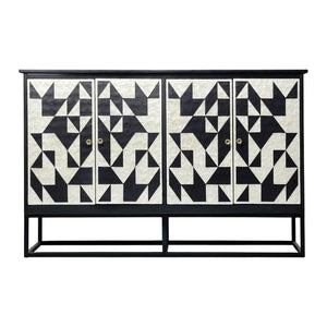 MOTHER OF PEARL HAND INLAY RUDY SIDEBOARD Cabinets & Storage Philbee Interiors 