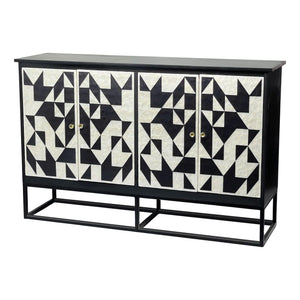 MOTHER OF PEARL HAND INLAY RUDY SIDEBOARD Cabinets & Storage Philbee Interiors 