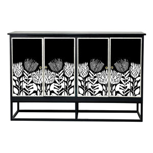 MOTHER OF PEARL HAND INLAY TULIP SIDEBOARD Cabinets & Storage Philbee Interiors 