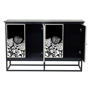 MOTHER OF PEARL HAND INLAY TULIP SIDEBOARD Cabinets & Storage Philbee Interiors 