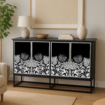 MOTHER OF PEARL HAND INLAY TULIP SIDEBOARD Cabinets & Storage Philbee Interiors 